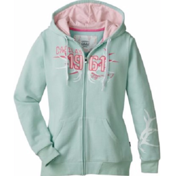 NWT Cabela's Aqua Front Zip Hoodie - Picture 1 of 2